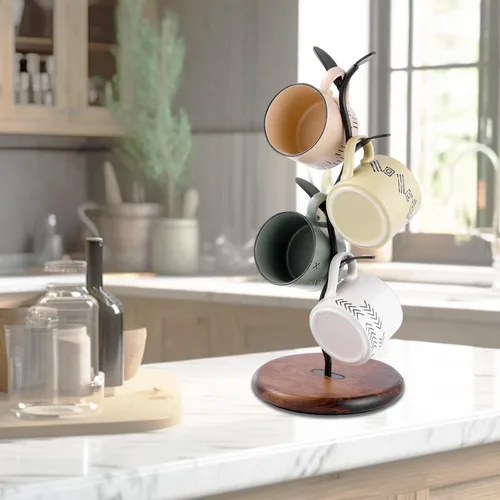 Miniatura 2 de Árbol de taza de café, soporte para tazas para encimera, estante de almacenamiento de tazas, soporte para tazas para decoración de barra de café