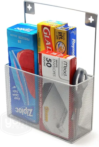 Miniatura 3 de YBM HOME Organizador de malla plateada para despensa, tamaño de estante envolvente 10 1/2 x 14 1/2 x 4 pulgadas 1154 (1)