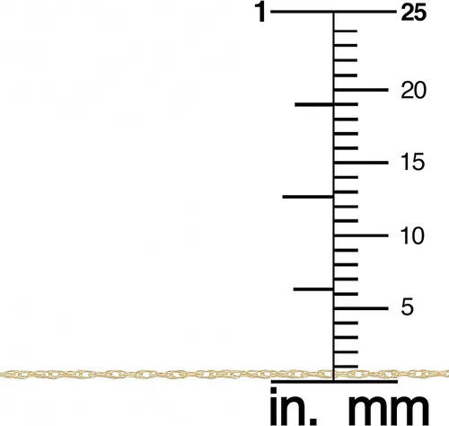 Miniatura 14 de Collar de cadena de oro amarillo, blanco o rosa de 14 quilates de 0.031 in (14, 16, 18, 20, 24 o 30 pulgadas), muy fino y ligero