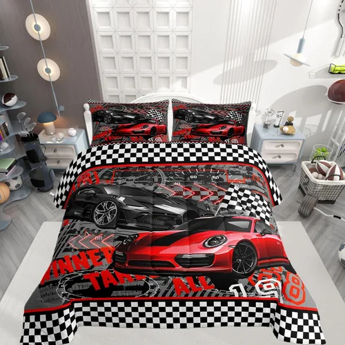 Miniatura 26 de Juego de edredón de béisbol en 3D para niños, tamaño twin, juego de ropa de cama para niños amantes de los deportes de juegos de pelota, decoración