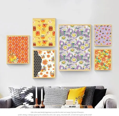 Miniatura 6 de Bloc de papel de doble cara para álbum de recortes de 12 x 12 pulgadas, diseño de abeja amarilla y negra, paquete de origami para manualidades