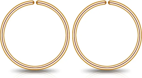 Miniatura 43 de Small Gold or Sterling Silver Huggie Hoop Earrings for Women Cartilage Nose Helix Tragus