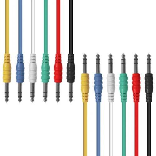 Miniatura 9 de AxcessAbles 1/4" TRS a 1/4" TRS - Cables de conexión estéreo equilibrados (6 unidades, 1 pie)