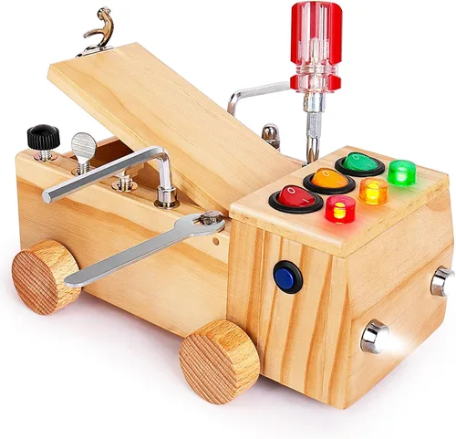 Tablero de destornilladores Montessori, juguete de tablero ocupado Montessori a partir de 2-6 años, tablero de actividades Montessori juguete de