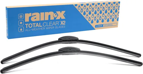 Rain-X 810337 Total Clear Beam - Limpiaparabrisas de 20 pulgadas (x2) para todo tipo de clima, con escobilla de goma para limpieza suave y