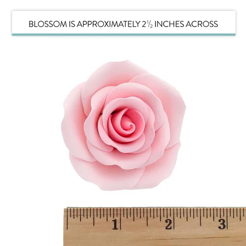 Miniatura 3 de Global Sugar Art Arbusto rosa rosa azúcar pastel flores grandes, alambre grande, 8 unidades por Chef Alan Tetreault