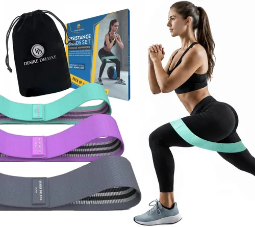 Juego de bandas de resistencia Desire Deluxe para entrenamiento de ejercicio, equipo de terapia física - Bandas elásticas para hombres y mujeres,