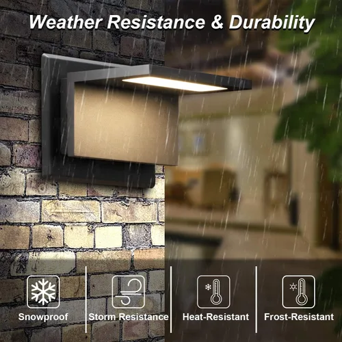 Miniatura 4 de Lámpara de pared LED para exteriores, lámpara de montaje en pared, moderna lámpara de iluminación, lámpara de aluminio gris para porche, puerta