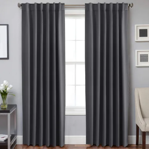 Miniatura 72 de H.VERSAILTEX Cortinas opacas con aislamiento térmico, paneles de tratamiento de ventana, cortinas opacas para oscurecer la habitación, cortinas Gris