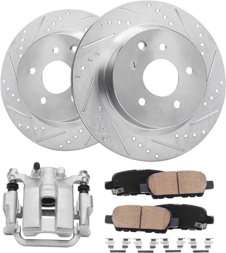 Miniatura 53 de Detroit Axle - 4 rotores de freno para Chevrolet Cruze Volt Orlando Verano, rotores de freno de disco perforados y ranurados de repuesto : rotor