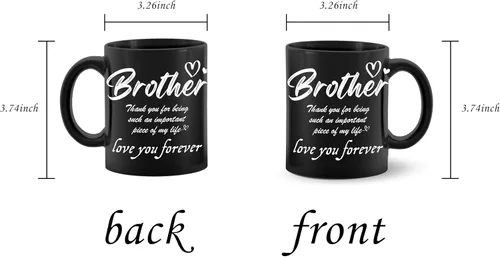 Miniatura 4 de Taza para hermano, taza con texto en inglés «Thank You for Being My Brothers», regalos para los mejores hermanos pequeños de hombres, mujeres