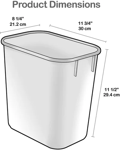Miniatura 9 de Acrimet Papelera de basura (plástico) (color blanco) (juego de 4)