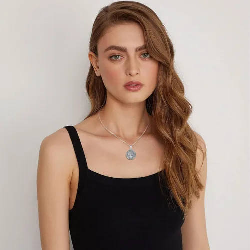 Miniatura 182 de Vito Collar de plata de ley 925 para mujeres y hombres, San Benito, crucifijo, Caravaca, San Cristóbal, San Judas, medalla patronal, amuleto