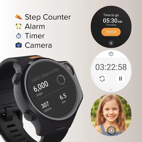 Miniatura 7 de myFirst Fone R2 (Versión de Norteamérica) Reloj inteligente para niños con eSIM, videollamadas, mensajería, seguimiento GPS en tiempo real, botón