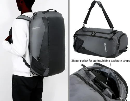 Miniatura 2 de Mouteenoo Mochila de viaje con compartimento para zapatos, resistente al agua, bolsa de gimnasio con correas de hombro para hombres y mujeres