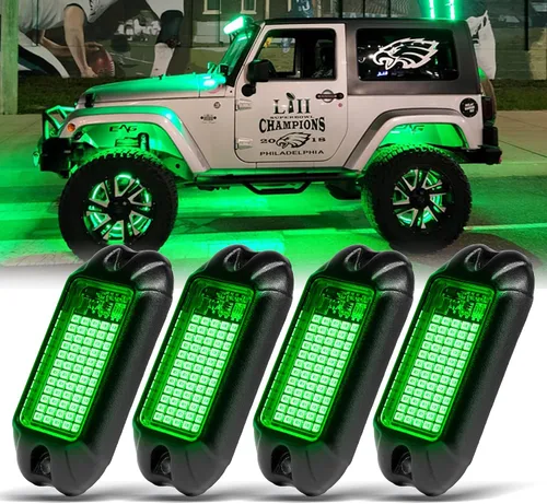 Miniatura 9 de Nicoko 4Pods - Luces LED de roca puras blancas de 72 unidades con chips SMD de 72w, luces súper brillantes para vehículos todoterreno, barco, bajos