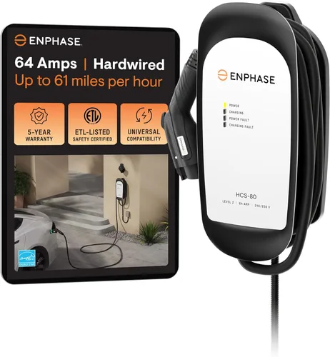 Miniatura 9 de ClipperCreek HCS-40P, 240V, 32A, Estación de carga de EV, con enchufe 14-50, cable de 25 pies, seguridad certificada, hecho en América
