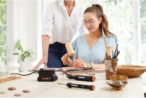 Miniatura 5 de Worx WX989L 20V MAKERX Kit combinado de 2 piezas - Herramienta giratoria + pistola de calor con 42 accesorios