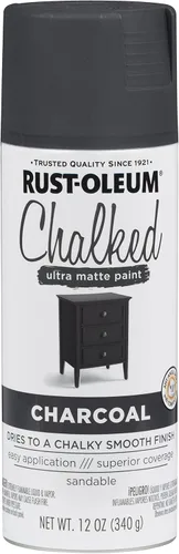 Rust-Oleum - Pintura a la tiza en aerosol ultramate de 12 onzas (paquete de 1), color carbón, 302590