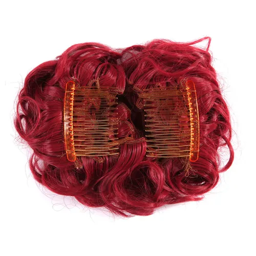 Miniatura 3 de Extensión de moño de pelo corto y desordenado, fácil de estirar, peinetas de pelo con clip, coletero, bandeja para chignon, pieza de cabello
