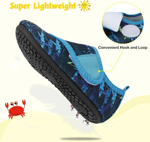 Miniatura 6 de LeIsfIt Zapatos de agua para niños y niñas, zapatos de playa para bebés, calcetines acuáticos antideslizantes para niños