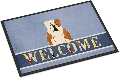 Caroline's Treasures BB5706MAT - Felpudo de bienvenida de 18 x 27 pulgadas, para interiores y exteriores, antideslizante, lavable, pelo bajo, 18 x