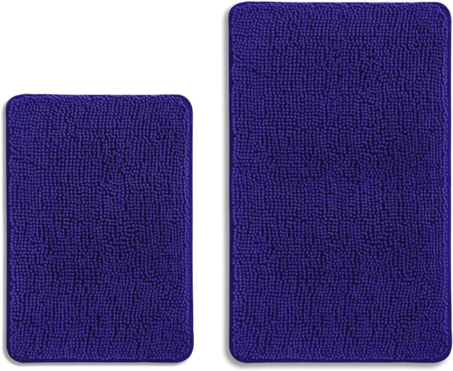 Miniatura 508 de Alfombra de baño pequeña de 12 x 18 pulgadas, lavable y absorbente, antideslizante, alfombra de baño de felpilla gruesa y suave para baño, ducha