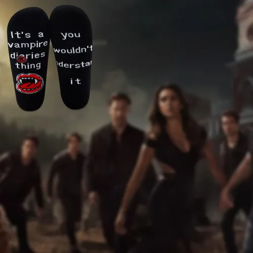Miniatura 6 de G2TUP Vampire Merchandise Socks It's a Vampire Thing TVD Show Calcetines para mujeres y hombres
