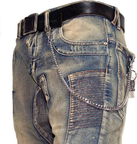 Miniatura 5 de Double K Basic Strong Strap Biker Trucker Key Jean Wallet Chain (17"/21") SLV/BLK CS146MLT
