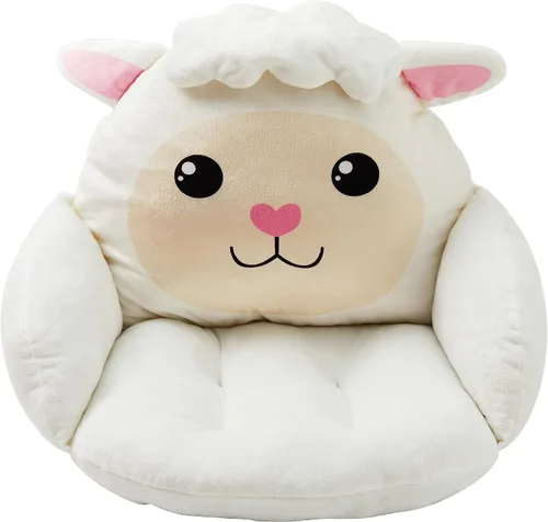 Miniatura 4 de Unicorns & Robots Almohada de cordero para niños con manta, cojín acogedor de animales de felpa, cojín acogedor para sala de juegos y decoración
