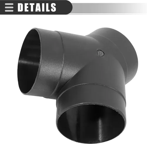 Miniatura 5 de Motoforti Tubo de conducto de aire para calentador de coche universal de 3 vías, conector de salida en forma de Y, 75 mm, plástico, negro