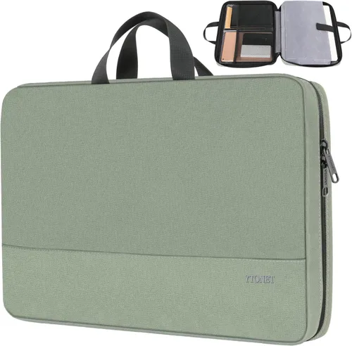 Miniatura 20 de Ytonet Funda profesional para transportar laptop de 15.6 pulgadas, resistente al agua, compatible con la TSA, con asas, compatible con laptops Rosa