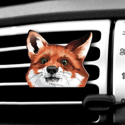 Miniatura 13 de WIRESTER Clip de ventilación con aroma fresco para automóvil, accesorios decorativos, decoración interior para autos Lindo perro perdiguero dorado