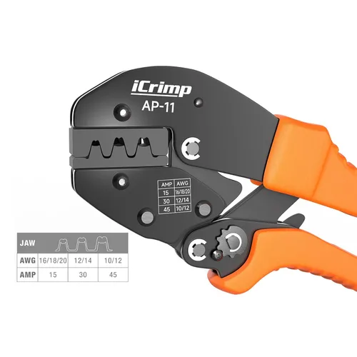 Miniatura 3 de IWISS, herramienta pinza pelacables para conectores de cable Anderson de 15, 30 y 45 amp con 10 pares de conectores de poste de electricidad de 30