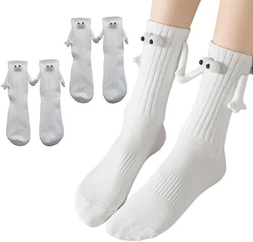 2 pares de calcetines magnéticos tomados de la mano, regalos divertidos para parejas, aniversario, mejores amigos, compromisos, adolescentes