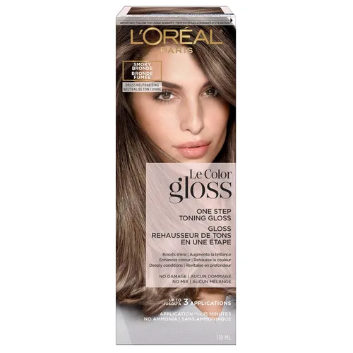 Miniatura 15 de L'Oreal Paris Le Color One Step Toning Hair Gloss, Castaño Frío, 4 onzas Fresco Morena