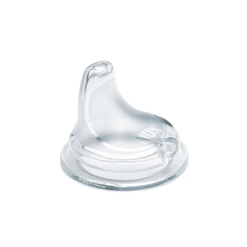 Miniatura 7 de Tetina de repuesto de silicona NUK para tazas NUK seleccionadas, a prueba de derrames, tetina suave, apta para lavavajillas, sin BPA, transparente
