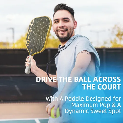 Miniatura 8 de Pickleball Paddles, Carbon Fiber Pickleball Paddle High Grit & Spin with PP Honeycomb Core 16mm Thickness and Thermoformed Elongated