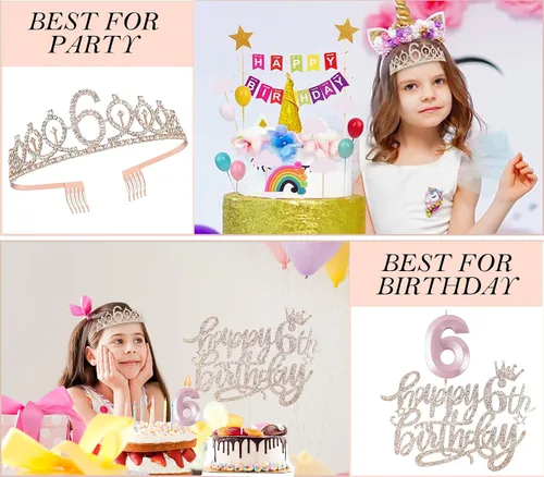 Miniatura 149 de Decoraciones de cumpleaños de 30 años para ella, banda y corona de cumpleaños de 30 años, adorno para pastel de cumpleaños y velas, tarjeta