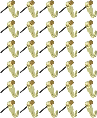 PATIKIL Perchas de fotos de 10 libras, juego de 30 ganchos para colgar fotos en la pared, accesorios para clavos, kit para colgar cuadros en paneles
