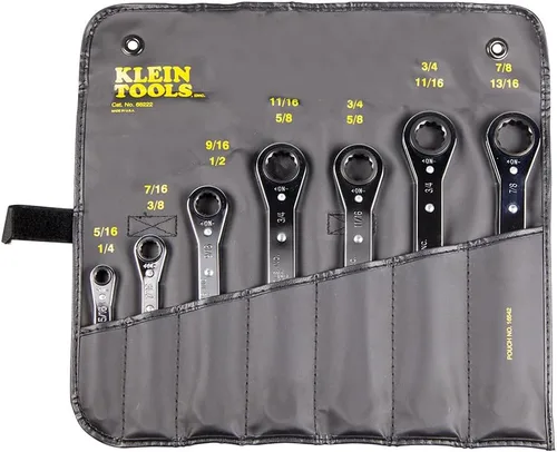 Miniatura 3 de KLEIN TOOLS 68222 Juego de llaves de caja de trinquete, 7 piezas, fabricadas en Estados Unidos
