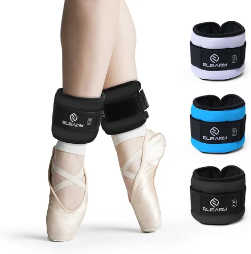 ELEAMY Pesas de tobillo para mujeres y hombres, pares de 0.5 libras, 1 libra, 2 libras, 3 libras, para caminar, correr, yoga, fitness, tela de seda
