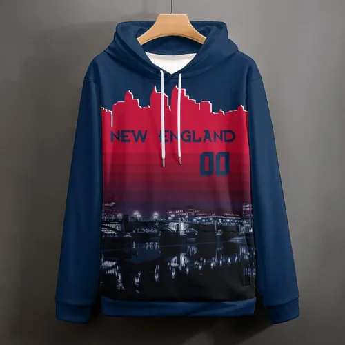 Miniatura 117 de Custom Football Hoodies City Night Skyline Personalized Sweatshirt Name Number Fan Gift Pullover for Men Women Youth