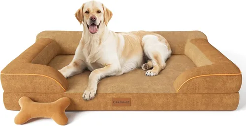 Miniatura 30 de CWAWZ Cama ortopédica para perros extra grandes, cama ortopédica para perros con espuma viscoelástica de gel refrescante, cama impermeable para Negro