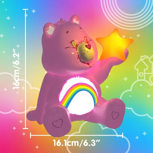 Miniatura 3 de Paladone Care Bears Cheer Bear GloBuddies Luz Nocturna, Lámpara LED 3D de Ambiente Oficial, Alimentada por Batería para Dormitorio y Escritorio