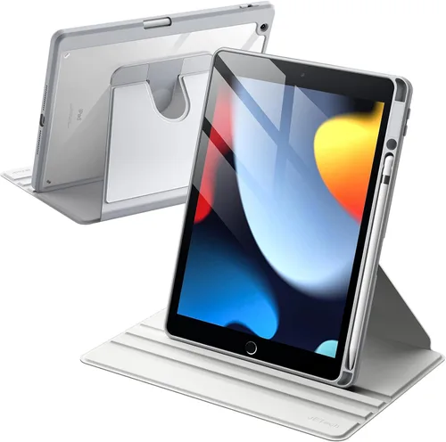 Miniatura 10 de JETech Funda giratoria para iPad 9/8/7 (10.2 pulgadas, modelo 2021/2020/2019, 9ª/8ª/7ª generación) con soporte para lápiz, rotación de 360 grados