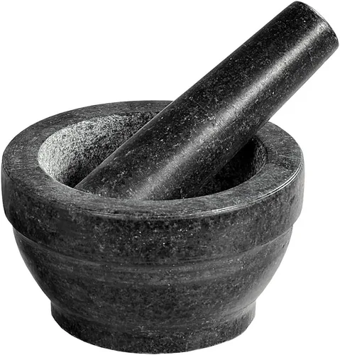 Kesper Mortero con raqueta, 6.3 x 3.3 in Negro