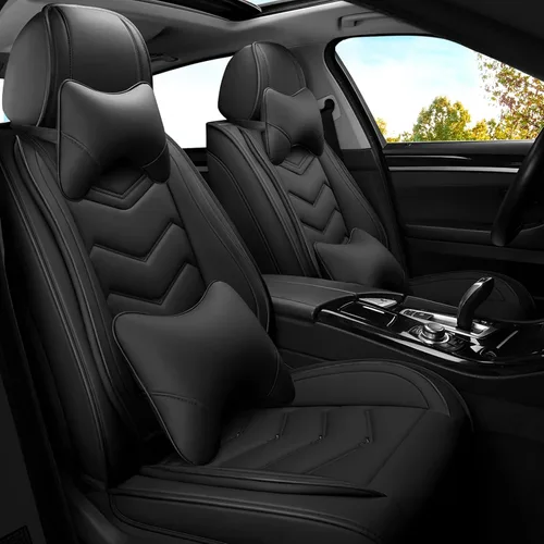Miniatura 10 de ADERN Fundas de asiento de automóvil para Nissan Altima 2001-2026, funda de asiento de automóvil de piel de napa premium, elegantes fundas de Beige