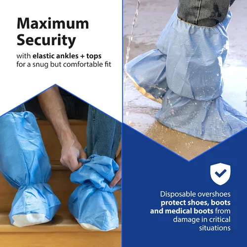 Miniatura 5 de Quest - Fundas desechables antideslizantes para botas y zapatos, protectores de zapatos para interiores, cubiertas seguras para botines con correas