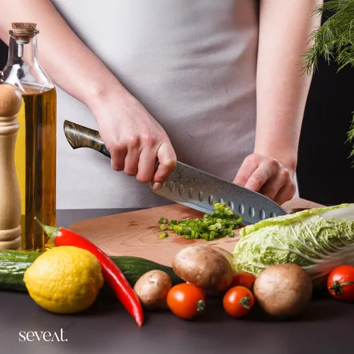 Miniatura 5 de Cuchillo de cocina de Damasco, acero de damasco de 67 capas, juego de cuchillos de chef profesionales de 13 pulgadas para cocina, mango ergonómico